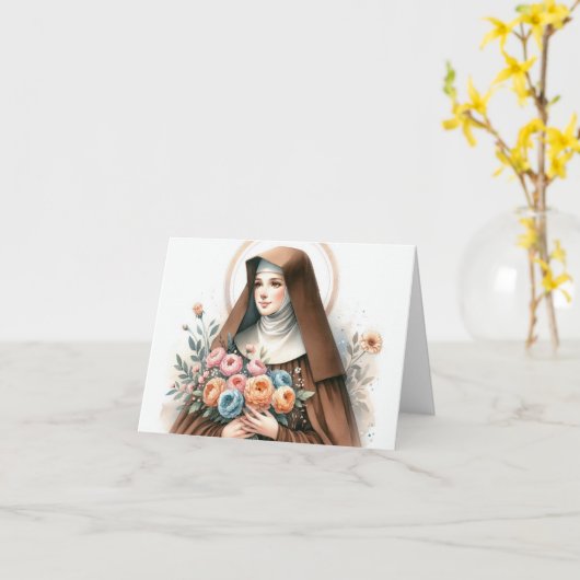 Saint Colette-Saint van onvruchtbaarheid Kaart (Gele Bloem)