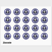 Saint Columban Ronde Sticker (Vel)