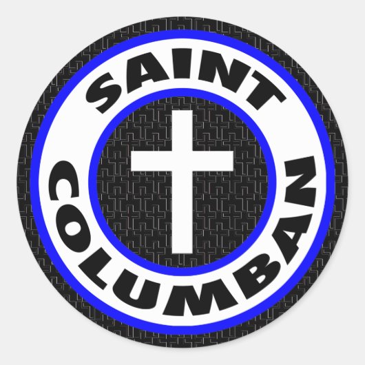 Saint Columban Ronde Sticker (Voorkant)