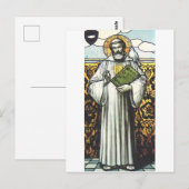 Saint Columbanus Ierse missionaris Briefkaart (Voorkant / Achterkant)