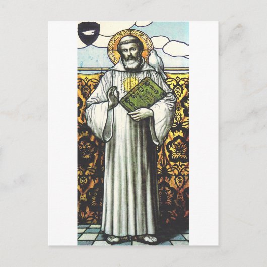 Saint Columbanus Ierse missionaris Briefkaart (Voorkant)