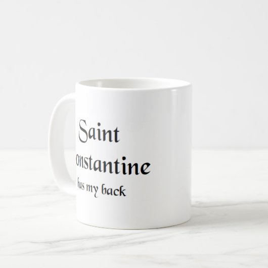 saint constantine koffie mok (Voorkant links)