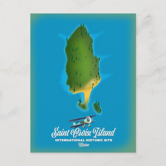 Saint Croix-eiland Internationale Historische Site Briefkaart (Voorkant)