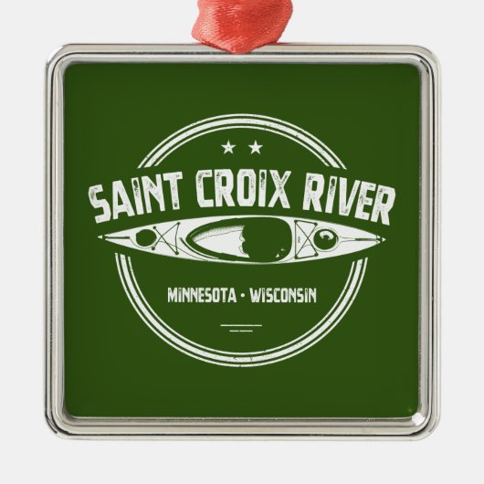 Saint Croix, Minnesota Wisconsin Kayaking Metalen Ornament (Voorkant)
