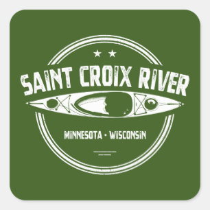 Saint Croix, Minnesota Wisconsin Kayaking Vierkante Sticker