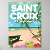 Saint Croix, reisposter van de Amerikaanse Maagden Poster (Voorkant)