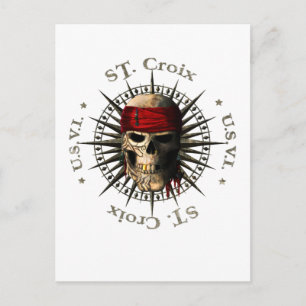 Saint Croix USVI Pirate Skull Briefkaart