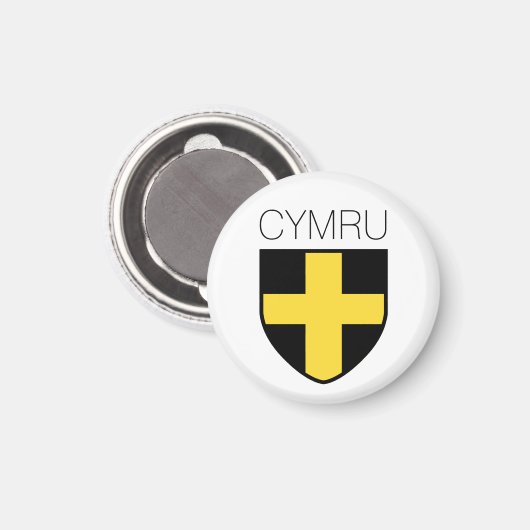Saint David Badge (Wales/Cymru) Magneet (Voorkant / Achterkant)