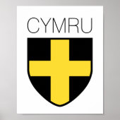 Saint David Badge (Wales/Cymru) Poster (Voorkant)
