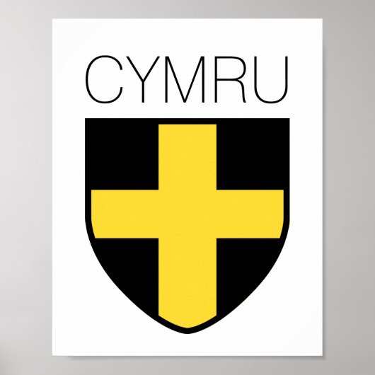 Saint David Badge (Wales/Cymru) Poster (Voorkant)