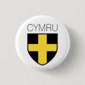 Saint David Badge (Wales/Cymru) Ronde Button 3,2 Cm (Voorkant)