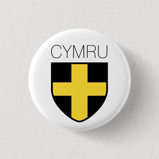 Saint David Badge (Wales/Cymru) Ronde Button 3,2 Cm (Voorkant)