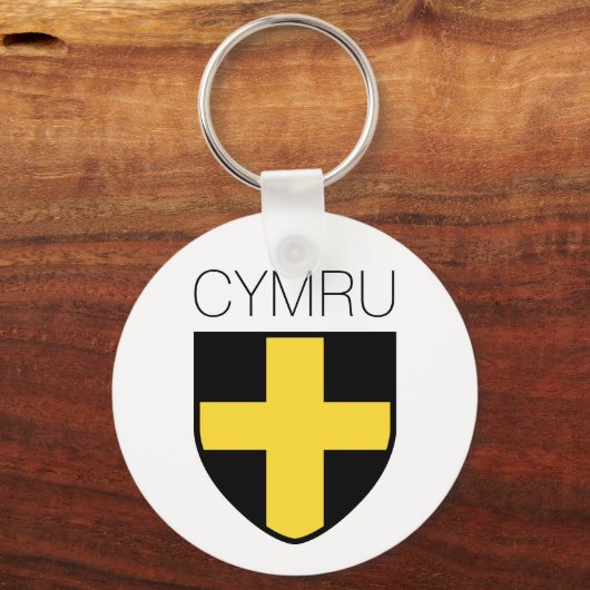 Saint David Badge (Wales/Cymru) Sleutelhanger (Voorkant)