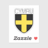 Saint David Badge (Wales/Cymru) Sticker (Vel)