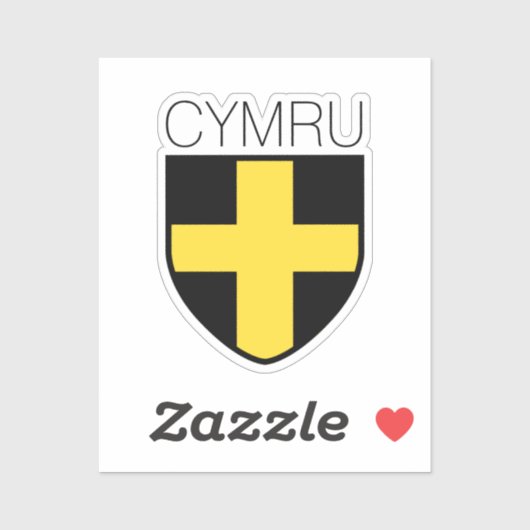 Saint David Badge (Wales/Cymru) Sticker (Vel)