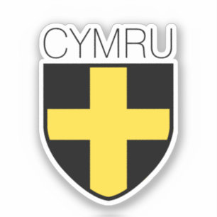 Saint David Badge (Wales/Cymru) Sticker