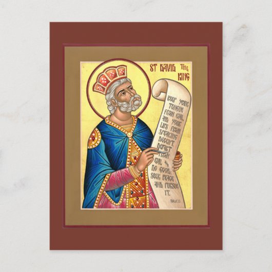 Saint David Prayer Card Briefkaart (Voorkant)