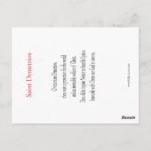 Saint Demetrios Prayer-kaart Briefkaart (Achterkant)