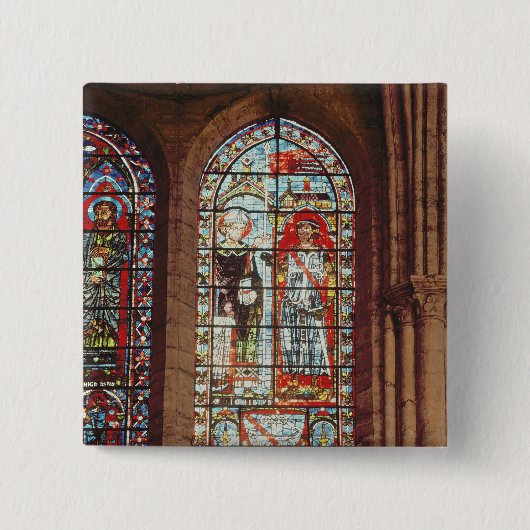 Saint Denis geeft het oriflamme aan Clement Vierkante Button 5,1 Cm (Voorkant)