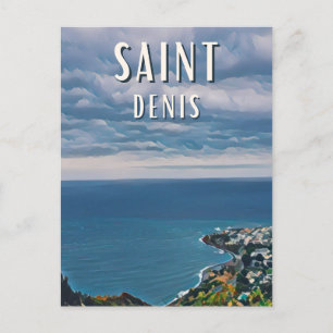 Saint-Denis (La Réunion) Foto van Vintage Briefkaart