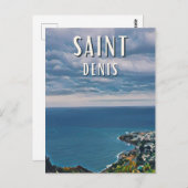 Saint-Denis (La Réunion) Foto van Vintage Briefkaart (Voorkant / Achterkant)