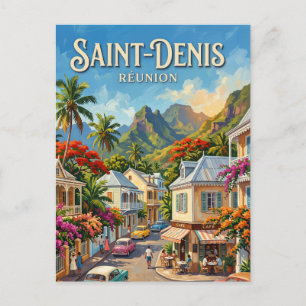 Saint-Denis, Réunion Frankrijk Briefkaart