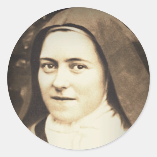 SAINT DEZE VAN LISIEUX RONDE STICKER (Voorkant)