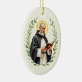 Saint Dominic God's Peace and Blessings Scripture Keramisch Ornament (Rechts)