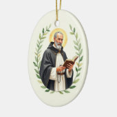 Saint Dominic God's Peace and Blessings Scripture Keramisch Ornament (Links)
