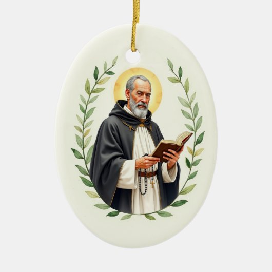 Saint Dominic God's Peace and Blessings Scripture Keramisch Ornament (Voorkant)