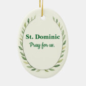 Saint Dominic God's Peace and Blessings Scripture Keramisch Ornament (Achterkant)