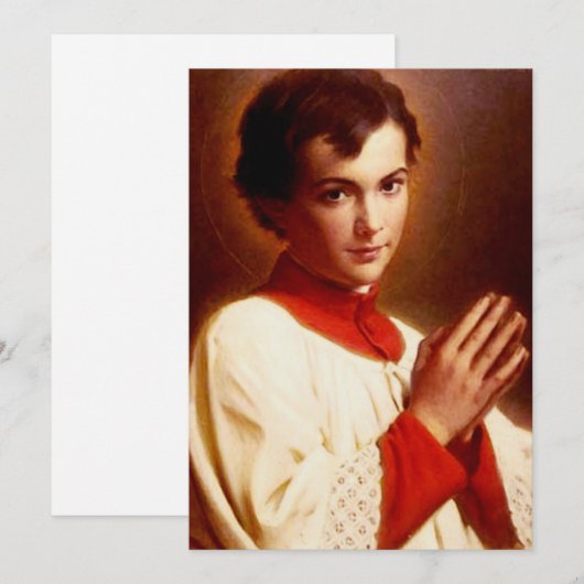 Saint Dominic Savio Feestdagenkaart (Voorkant / Achterkant)