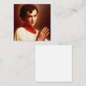 Saint Dominic Savio Vierkante Visitekaartje (Voorkant / Achterkant)