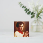 Saint Dominic Savio Vierkante Visitekaartje (Staand voorkant)
