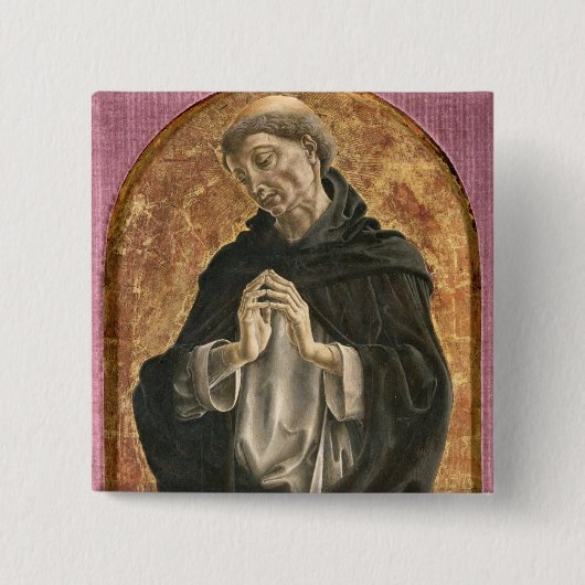 Saint Dominic (tempera op panel) Vierkante Button 5,1 Cm (Voorkant)