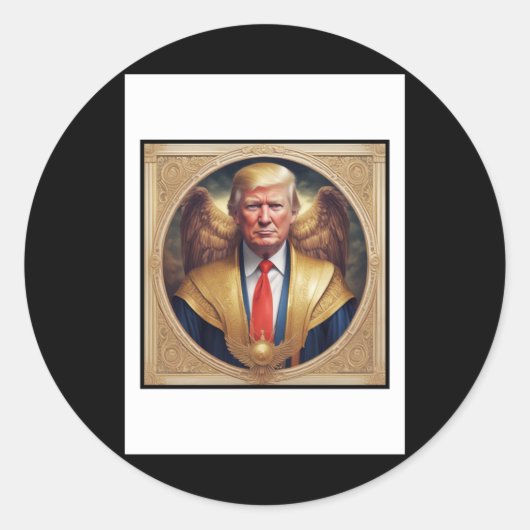 Saint Donald Ronde Sticker (Voorkant)