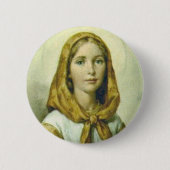 Saint Dymphna 2¼ Inch Round Button (Voorkant)
