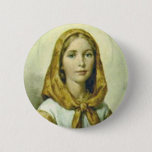 Saint Dymphna 2¼ Inch Round Button (Voorkant)