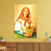 Saint Dymphna Canvas Afdruk (Insitu (Woonkamer))