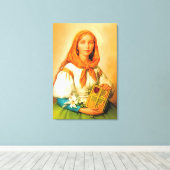 Saint Dymphna Canvas Afdruk (Insitu (Houten vloer))