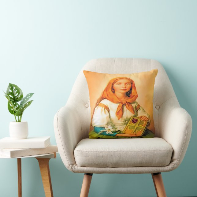 Saint Dymphna Kussen (Stoel)