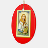 Saint Dymphna-Patron van psychische aandoeningen Keramisch Ornament (Links)