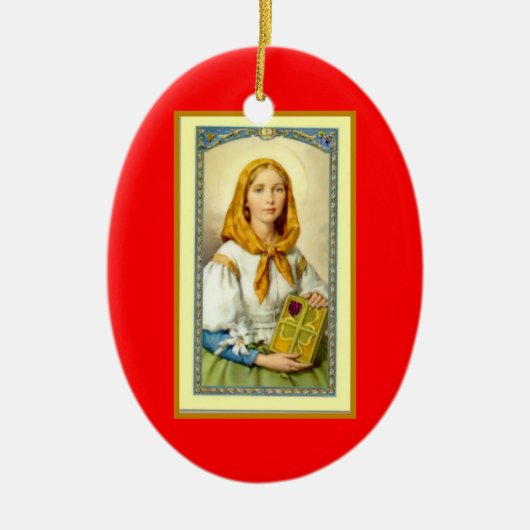Saint Dymphna-Patron van psychische aandoeningen Keramisch Ornament (Voorkant)