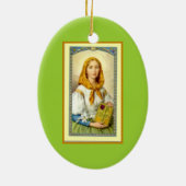 Saint Dymphna-Patron van psychische aandoeningen Keramisch Ornament (Achterkant)