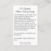 Saint Dymphna Patroness of Anxiety Heilige Kaarten Visitekaartje (Achterkant)