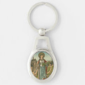 Saint Dymphna-Sleutelhanger Sleutelhanger (Voorkant)