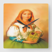 Saint Dymphna Vierkante Klok (Voorkant)