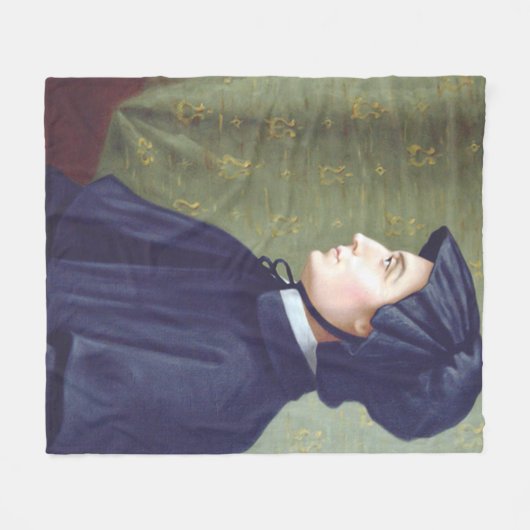 Saint Elizabeth Ann Seton Fleece Deken (Voorkant (Horizontaal))