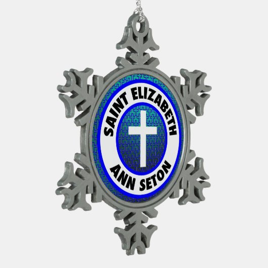 Saint Elizabeth Ann Seton Tin Sneeuwvlok Ornament (Links)