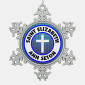 Saint Elizabeth Ann Seton Tin Sneeuwvlok Ornament (Voorkant)